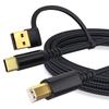 Gold-Plated USB to Type-C/B Male Printer Cable