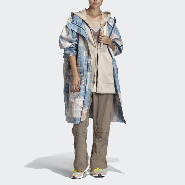 Adidas Od Stella McCartney Ležérní potištěná tréninková větrovka střední délky Dámské svrchní oblečení Vícebarevné FK9673