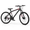 Mountain Bike for Men and Women 66 Cm Outdoor Bicycle 21 Speeds, Adult Bikes, Front Suspension, Adjustable Saddle, All-Terrain Tires, High Carbon