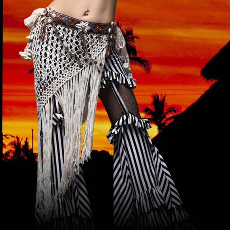 Women Belly Dance Hip Scarf Tribal Belly Dancing Skirt Fringe Belly Dance Hip Scarf Long Tassels Dance Hip Scarf Skirt