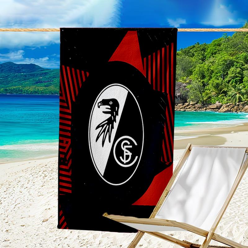 Eagle Symbol Frei-burg Football Beach Towel - Soft, Absorbent Microfiber, Lightweight, Ideal for The Beach, Parties, Travel, Camping fan gifts