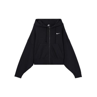 Sportswear Hooded Short Zip Jacket Women Jackets Black DN4952-010