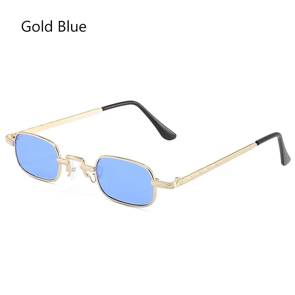 

Small Rectangle Sunglasses for Women Men Retro Metal Frame Punk Sun Glasses Vintage Travel Shades UV400 Protection