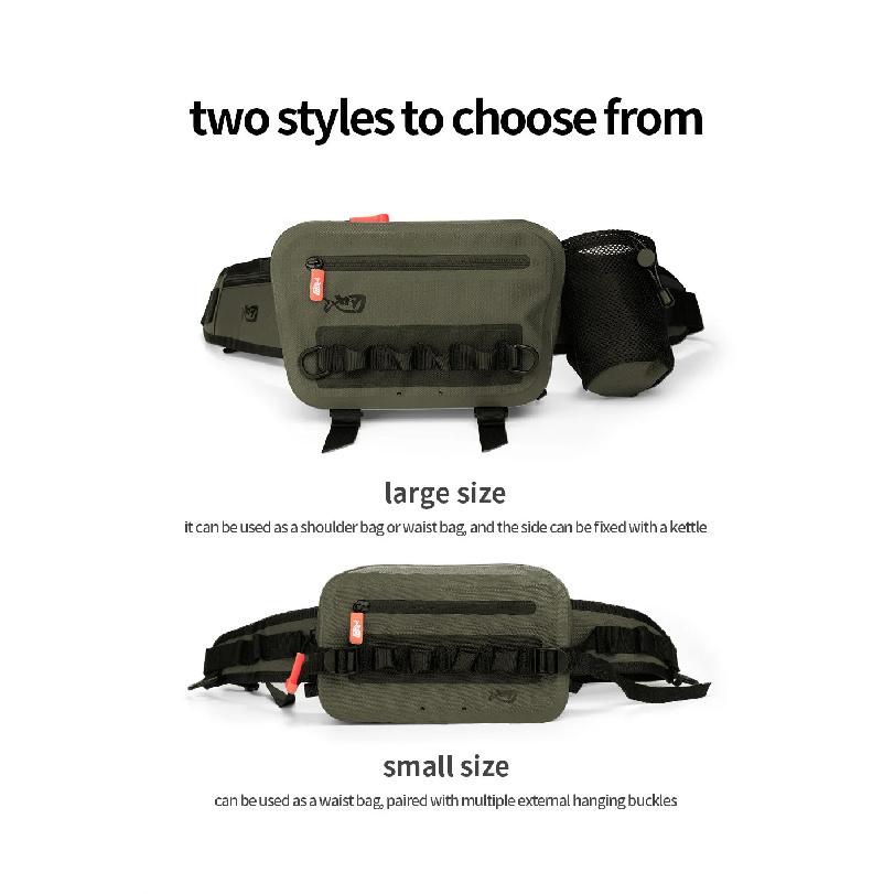 LINNHUE Fishing Tackle Waterproof Bag Outdoor Waist Fanny Pack Capacity Crossbody Bag Fishing Lures Line Box Storage Accessories