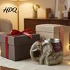 Olifant Mok Koffiemok 3D Thais Roestvrij Staal Water Handgeschilderd Drinkgerei Beker Retro Decoratief Bureauornament voor Kantoor En Huis Drinkbeker