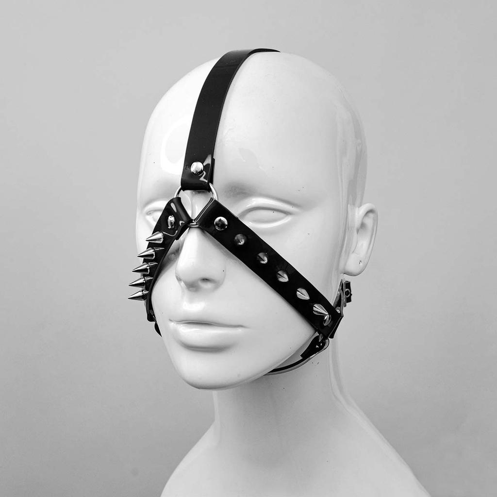 Women Sexy Mask Rivet Cosplay Face Faux Leather Eyes Masks Halloween Party Erotic Masquerade Adult Sex Toys Exotic Accessories