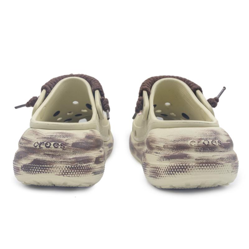 Crocs Crush Clog EVA GREAT WALK Xiongtu French Fries Pie Vibe Style Comfortable and Versatile Hole Shoes Unisex White