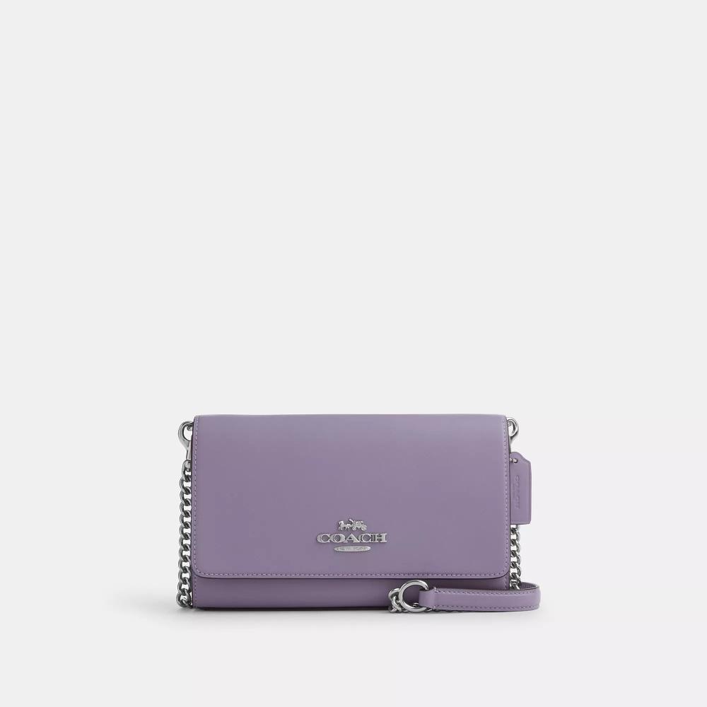 

Через плечо Coach Flap серебристый светло-фиолетовый