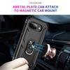 For Google Pixel 9a Case PC + TPU Phone Cover with Rotary Ring Kickstand