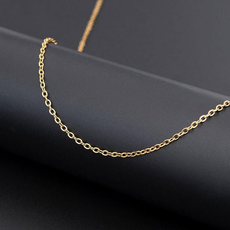 10pcs Gold Stainless Steel Chain Jewelry 2mm Width Cross Link Chain Necklace Fit DIY Pendant Necklace Jewelry Making Findings