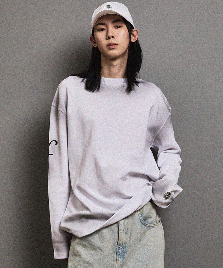 Pep Studio Stain Washed Efro Logo Long Sleeve T-Shirt (White)