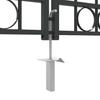 Fence Gate ASSEN 401 X 224.5 Cm Steel Gray Lockable