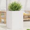 VidaXL Planter White 50x50x68.5 Cm Solid Pine Wood, Outdoor Planter, Flower Box, Tomato Planter, Planter of 3282465