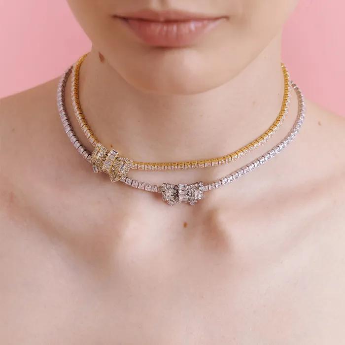 Ribbon mini Choker (Silver)