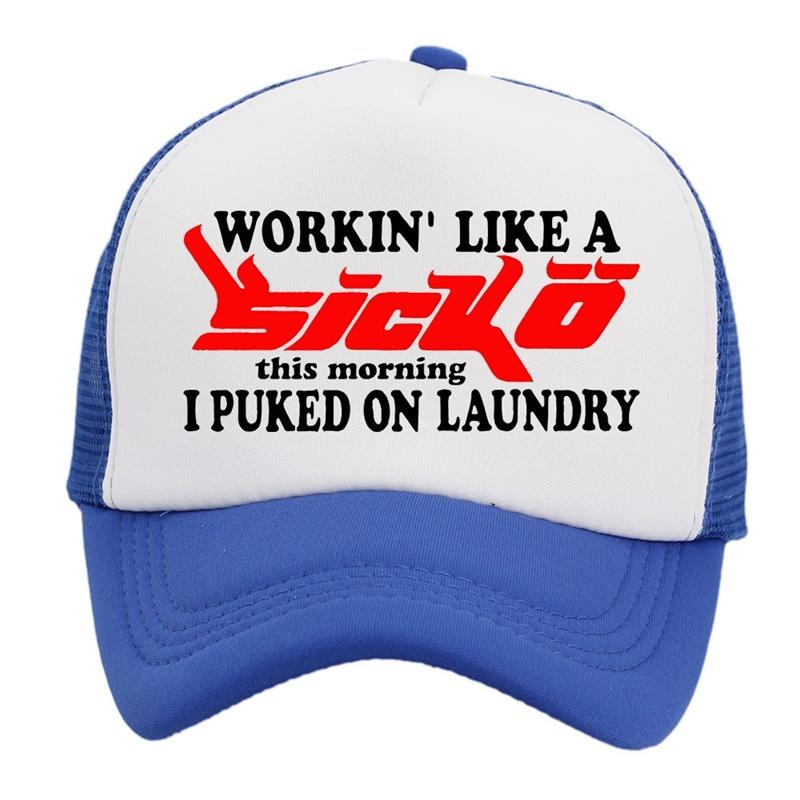 Ian Connor Sicko Тракерская шляпа Защита от УФ-лучей, Дышащая, Стильная бейсболка синий