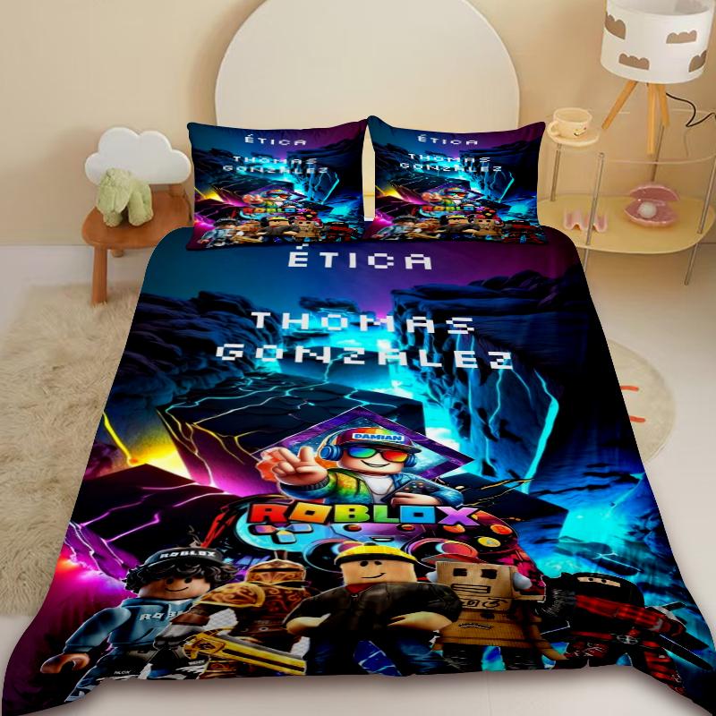 

Roblox Game Duvet Cover Cartoon Children Bedding Set Comforter Cover Soft Bedroom Dormitory Home Decor Gifts 135x200cm