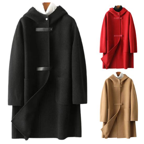 Abrigo de invierno para mujer, abrigo grueso de talla grande elegante y elegante con un solo pecho para mantener el calor para citas