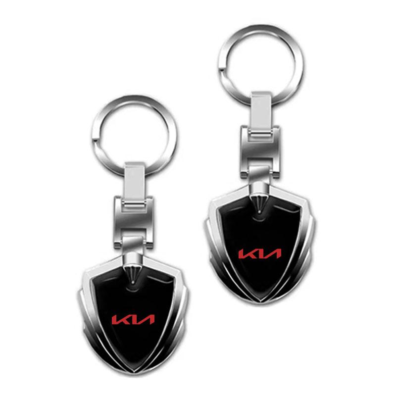 1 Pezzo Portachiavi in Metallo e Pelle 3D per Auto Portachiavi Accessori Per Kia Rio 3 K2 Ceed Cerato K3 Sportage 4 Picanto K5 Optima Sorento Forte Stinger