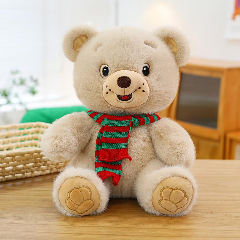 Adorable Teddy Bear Plush with Scarf - Perfect Gift for Girls