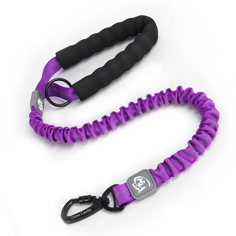 Retractable Elastic Pet Leash,reflective Dog Leash with Foam Handle & Alloy Buckle for Medium Large Pet Dog Walking and Training