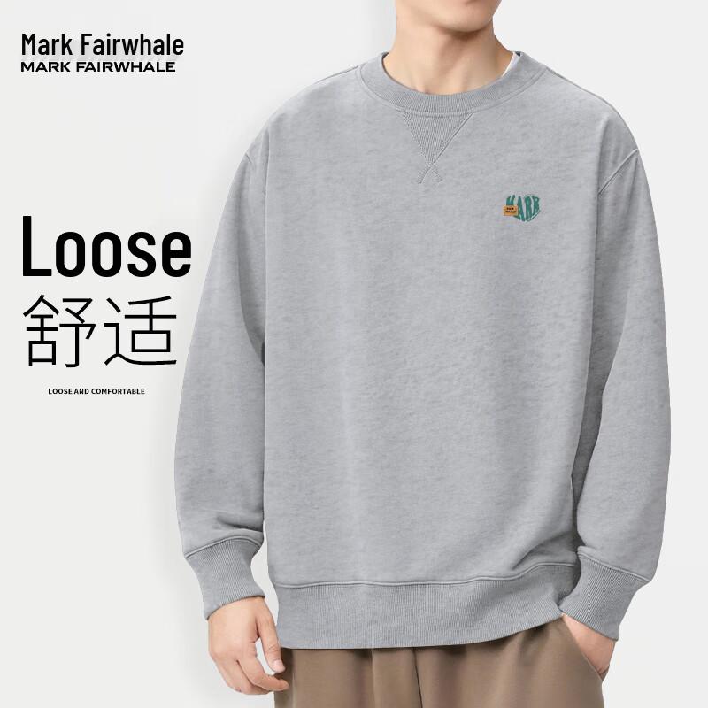 Mark Fairwhale Unisex Letter Print Round Neck Sweatshirt