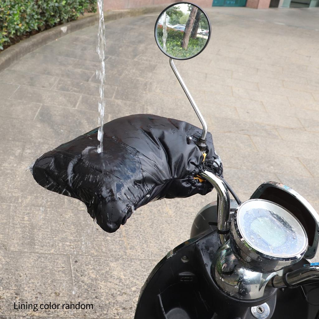 Motorcycle Handlebar Gloves Windproof Rainproof Motorcycle Mittens Grip Handlebar Muff Black