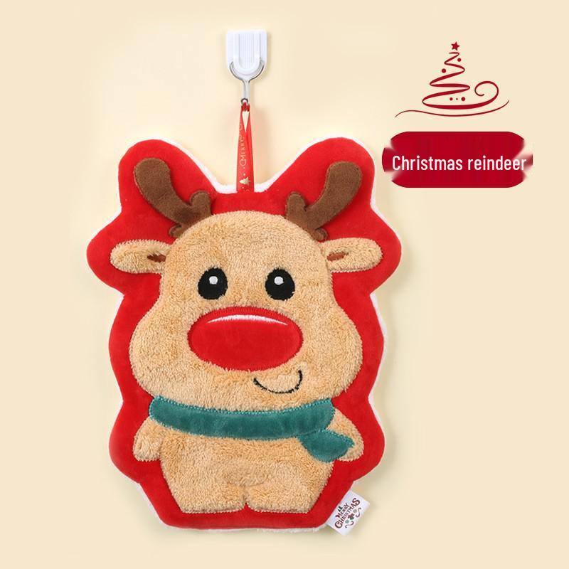 Christmas Festival Small Plush Doll Keychain with Hand Towel Headgear