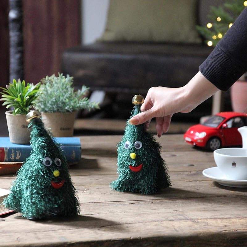 SPICE OF LIFE Funny Christmas Music Walking Tree, Battery Operated, Green, 8 X 19cm Diameter, LCXZ2030