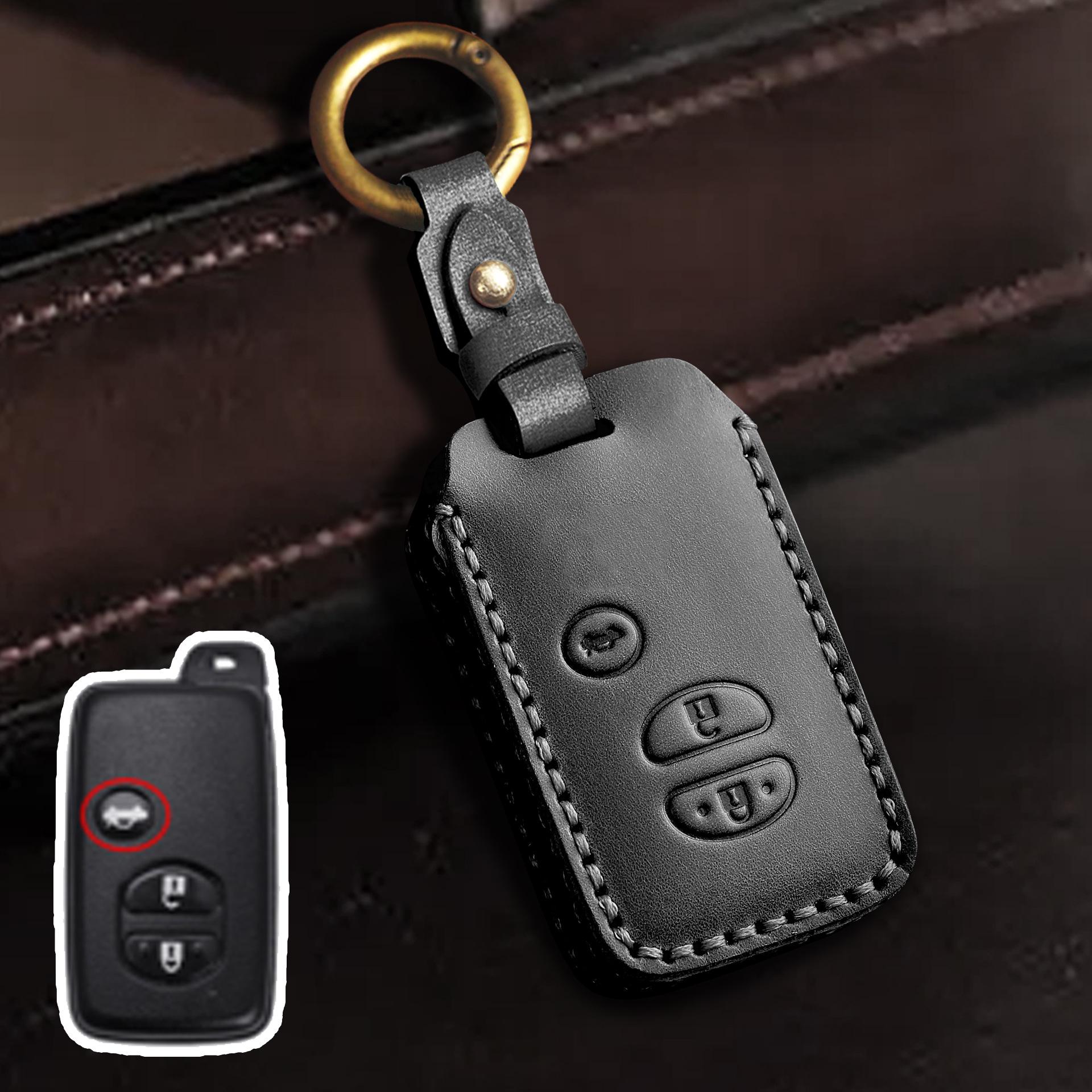 

Чехол для ключа из натуральной кожи для Toyota Highlander и Land Cruiser (Старые модели)