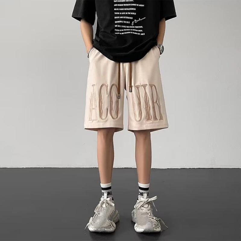

Весенне-летние новые модные прямые спортивные шорты в американском стиле ретро с буквенным принтом, свободные повседневные универсальные баскетбольные шорты 3XL абрикосовый