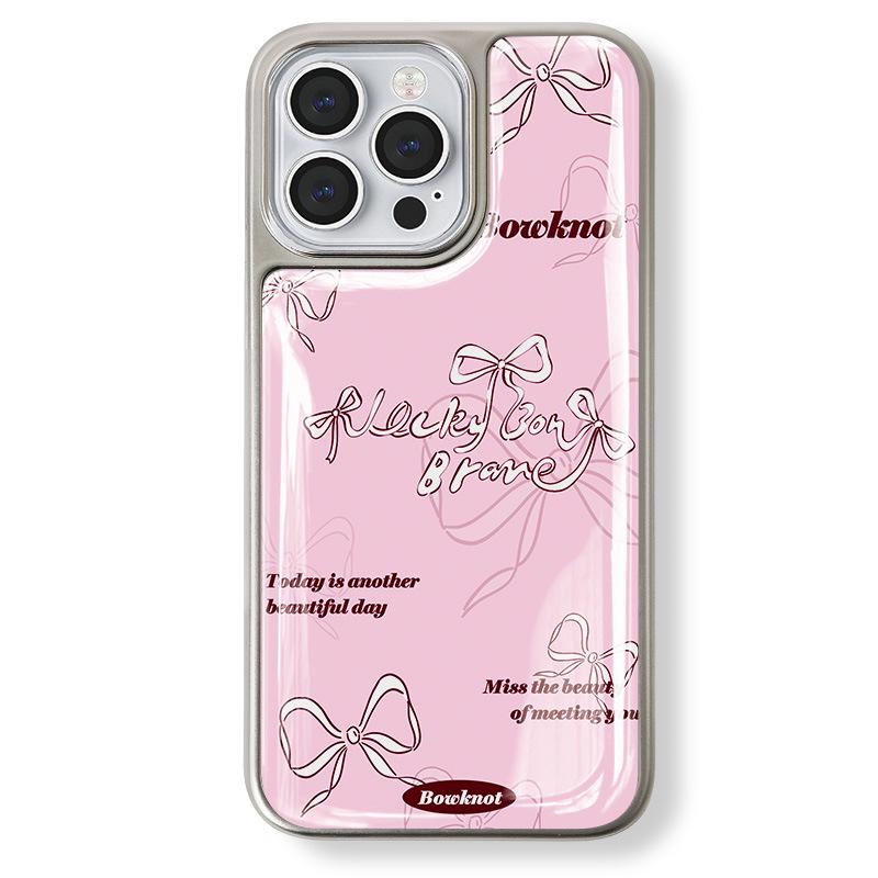 

Чехол Zhitai для iPhone 14 с гальванизированной серебристой кромкой и капельным клеем, совместимый с iPhone 13 Pro и Huawei P70 iPhone 17 Pro