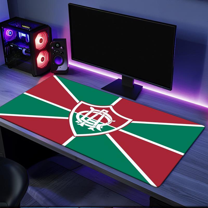 Fluminense Club Crest mouse pad, rubber base, esports desk mat, mouse pad for gamers and office use, gaming desk , easy to clean mat