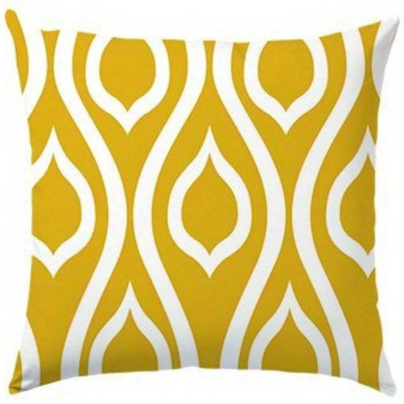 Modern Geometric Botanical Throw Pillow Covers Zippered Machine Washable For Sofa Bed Chair Home Decor Decorative Accent