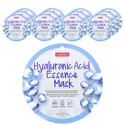 Hyaluronic Acid Essence Beauty Mask, 12 Sheets, 18G (0.63Oz) Each