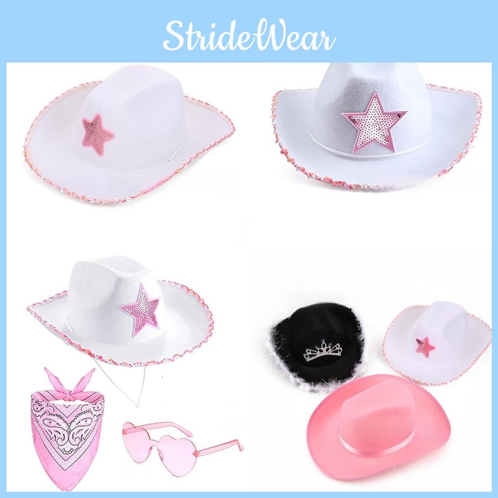 Kostium Kowbojski z Pięcioramiennym Szpiczastym Kapeluszem Wzór Jedwabnej Apaszki Imprezy Uroczystości