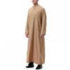 Robe d'été rétro pour hommes, col rond, demi-fermeture éclair, manches longues, ample, malaisie, moyen-orient, arabe, dubaï, Robe Maxi traditionnelle, haut Long