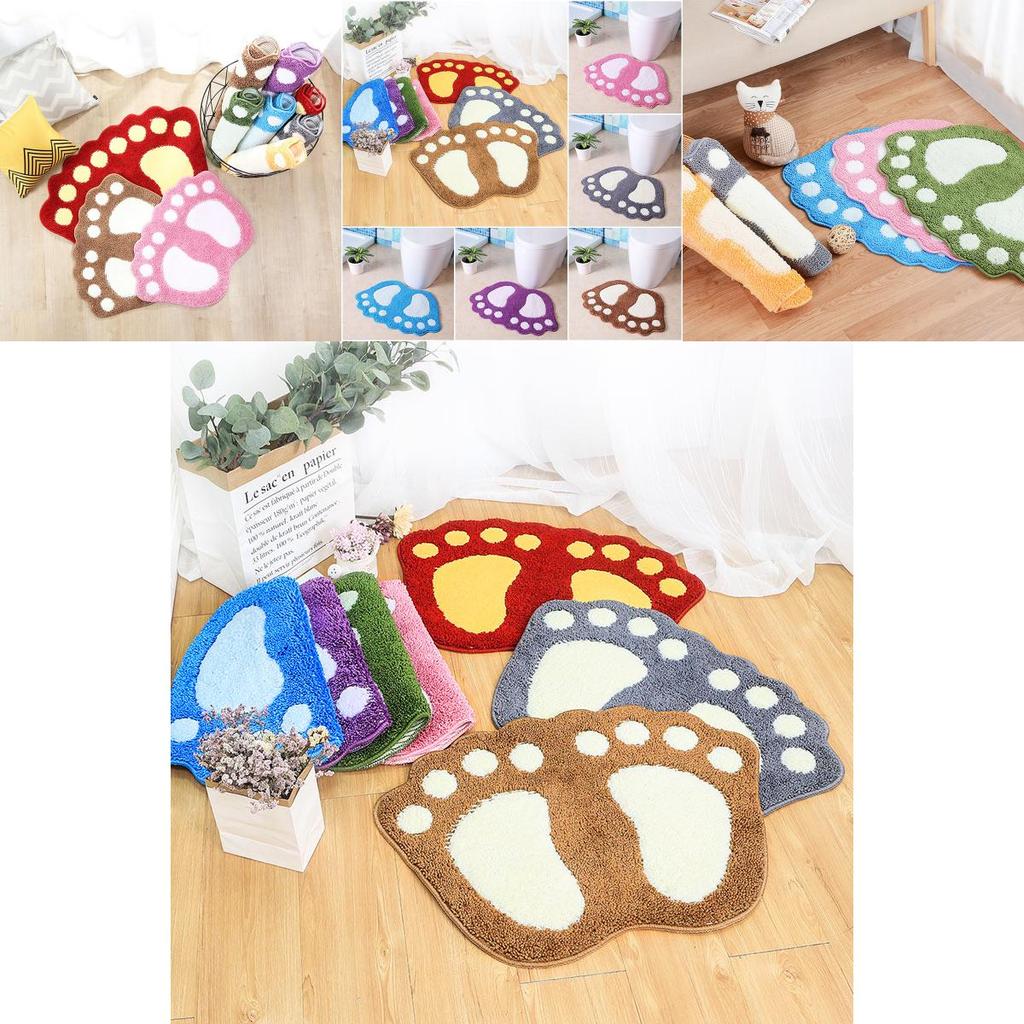 Absorbent Foot Nonslip Shape Bath Bathroom Bedroom Floor Shower Soft Mat Rug