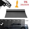 100x50cm 5% Lichtdurchlässigkeit Auto Fensterfolie Professionell Dunkelrauch Schwarz Folie Unzugeschnitten
