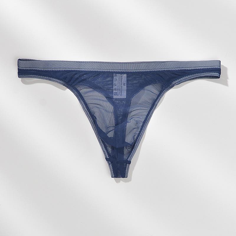 Youye Men's Mesh Transparent Thong - Ultra-Thin, Nude Feel, Breathable and Trendy Summer Briefs
