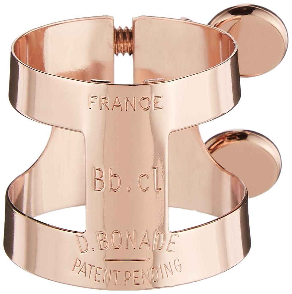 D.BONADE Bclarinet ligature reverse fastening pink gold plate finish (2250UPG)