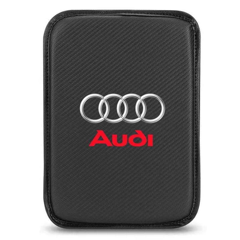Carbon Fiber Leather Car Console Box Pad Car Armrest Cushion Cover for Audi C5 C6 C7 A4 B6 B8 B7 A6 A3 A5 Q5 Q7 8P S3 S5 S1 S4 S2 RS3 RS4 RS5 RS6 RS8