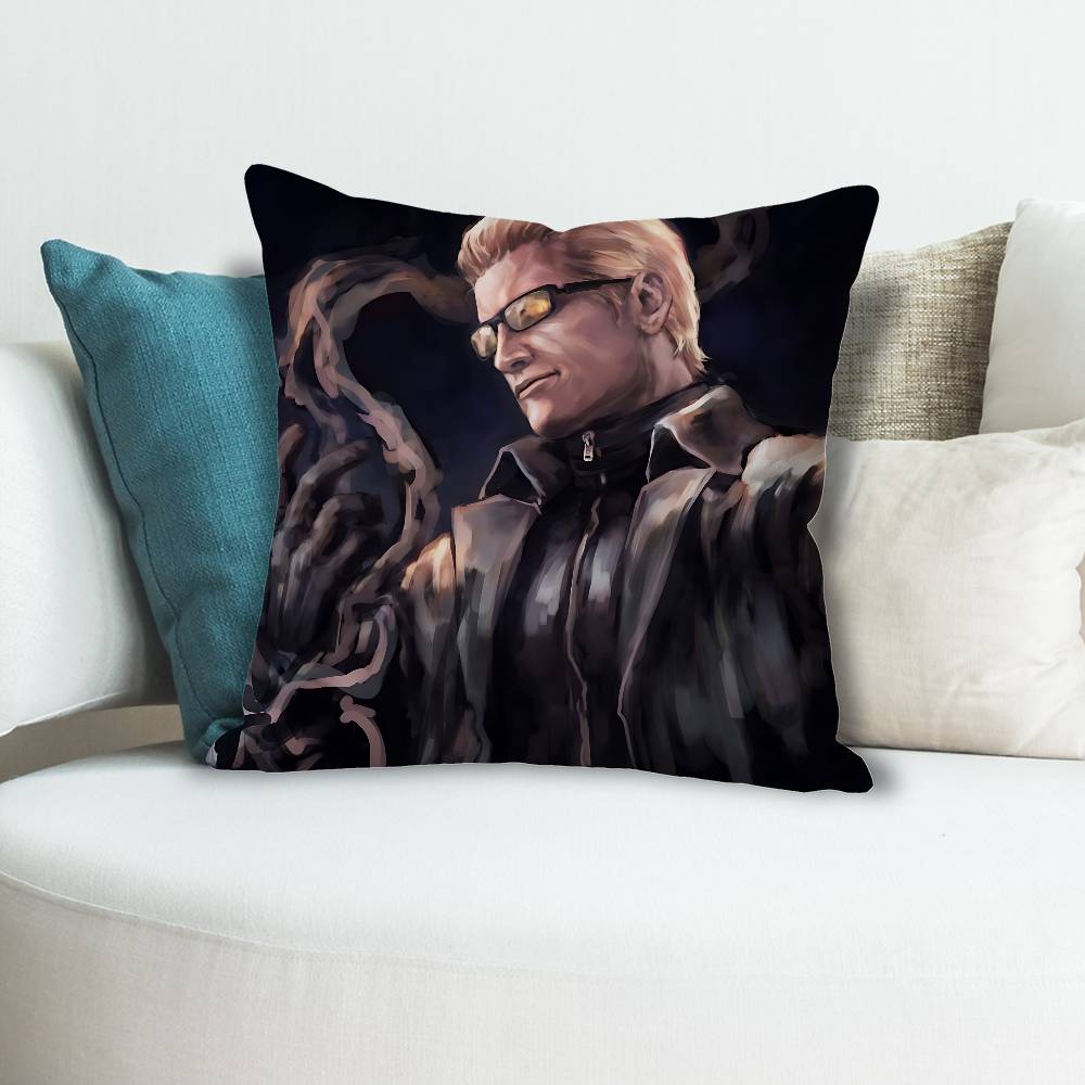 

Cool AAlbert WWesker Anime Celebrity Merchandise AllMatch Printed Pillow Case Sofa Car Office Room Decoration Protector 30x30 cm