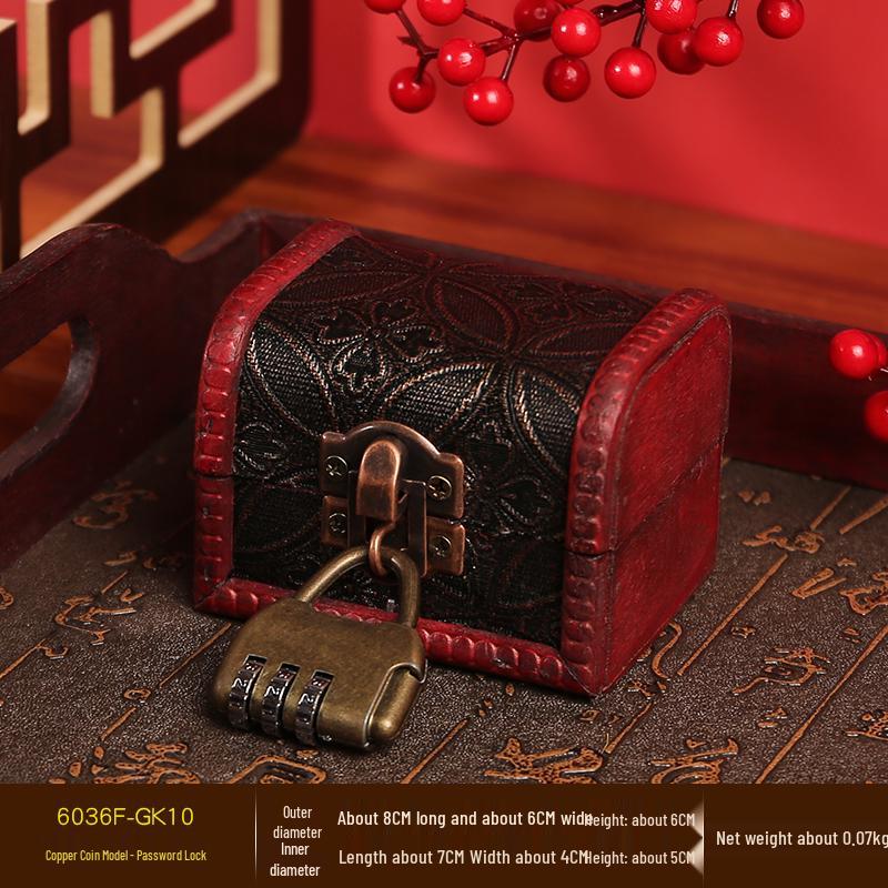 Caja de Joyería Antigua de Madera con Cerradura – Ideal para Anillos, Pulseras y Accesorios