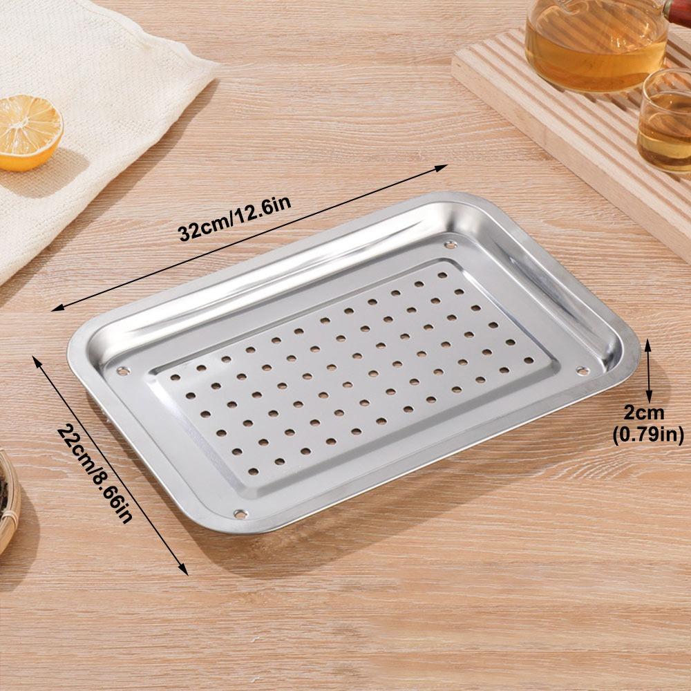 Rectangle Stainless Steel Tea Tray For Home Office Teahouse Restaurant Japanese Style Serving Platter Kitchen Bar