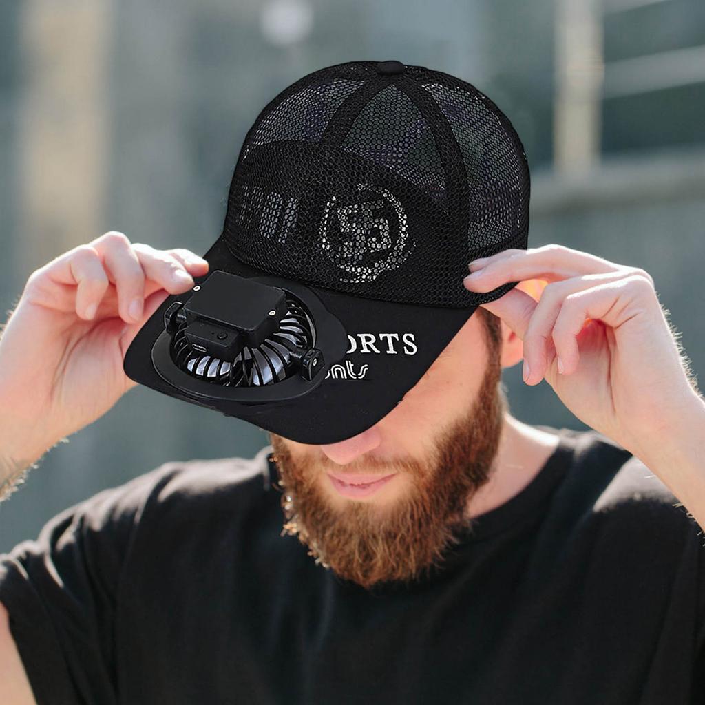 USB Charging Fan Cap Fan Baseball Cap Breathable