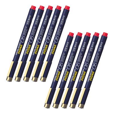 SAKURA 10 Cray-Pas Water-Based Pen, Pigma, 0.5mm, Red, Pens, ESDK05#19-10P