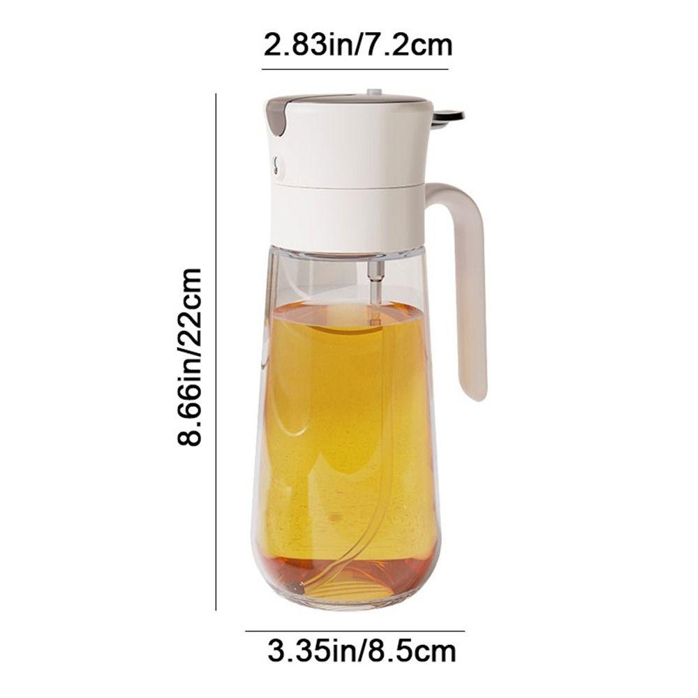 Leakproof 2 in1 Oil Sprayer Food Grade Glass Sauce Seasoning Container Oil Spray Bottle  Air Fryer