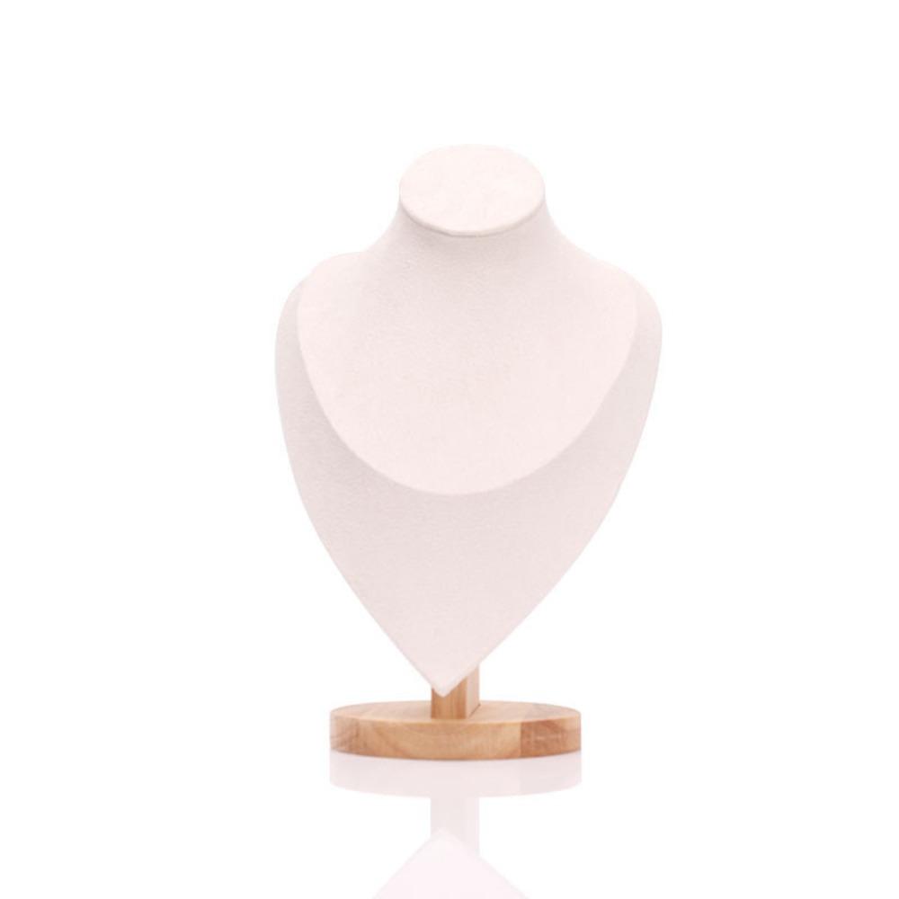 Velvet Jewelry Storage Rack Wooden Neck Display Props High Quality Display Model  Necklace