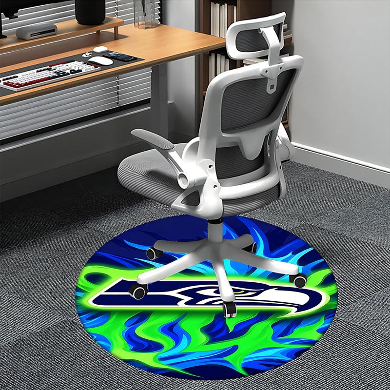 

Seattle Seahawks Chair Mat - Round Carpet for Home Decor, Office, Living Room 80cm
