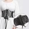 Retro Lace Waist Belt High Elasticity Slimming Body Women's Wide Belts External Wear Lace-up Corset Belt